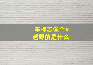 车标志像个x 越野的是什么